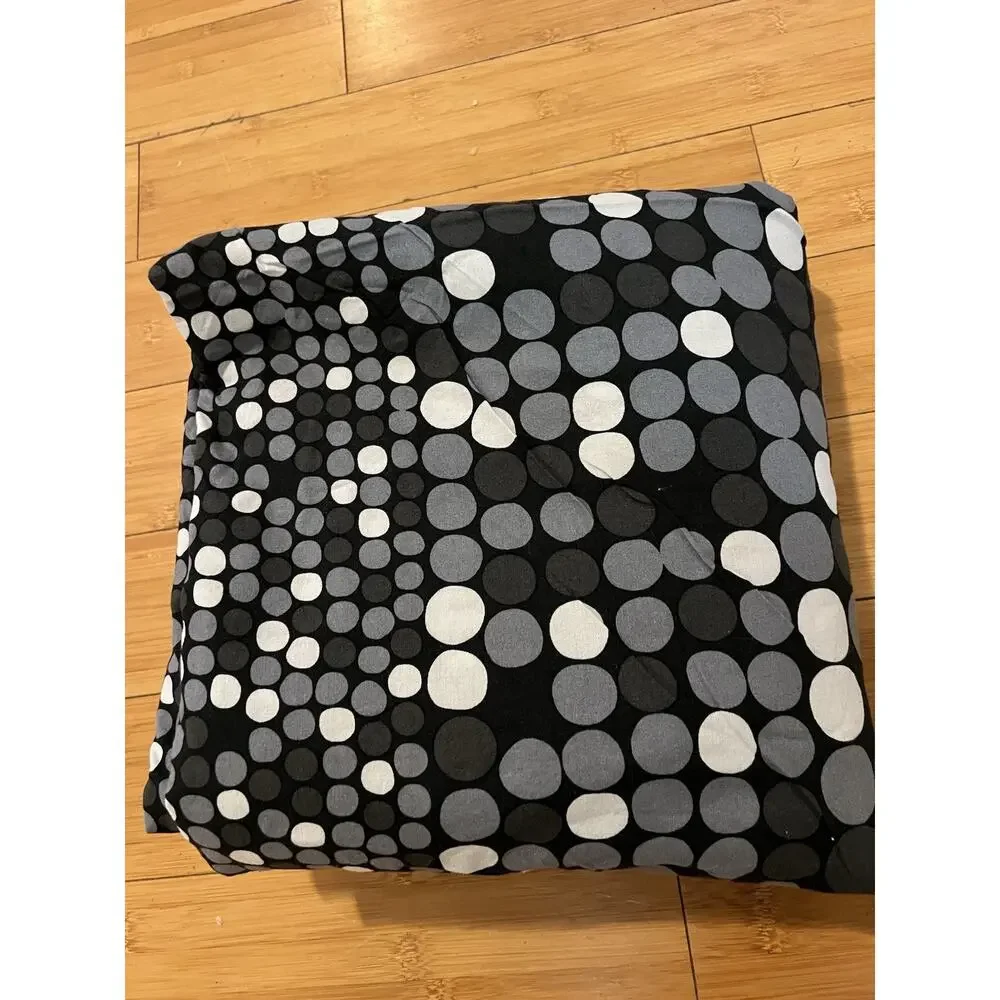 Vintage IKEA SMORBOLL Duvet Cover Full size Black Gray Polka Dots New NWOP
